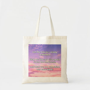 Bolsa Tote Citação de Encorajamento Positivo do Empath Shine