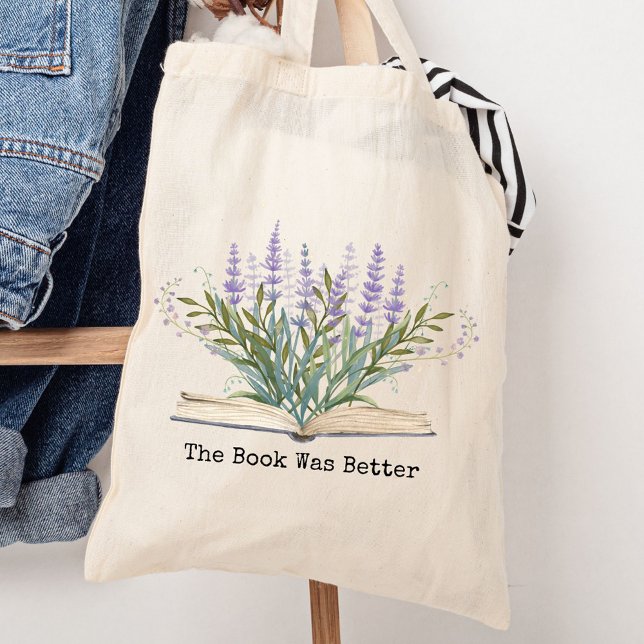 Bolsa Tote Citação de Flor de Lavanda Crescendo a Partir da L (In situ)