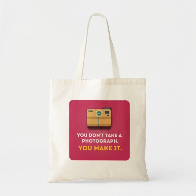 Bolsa Tote Citação de Fotografia Engraçada (Frente)