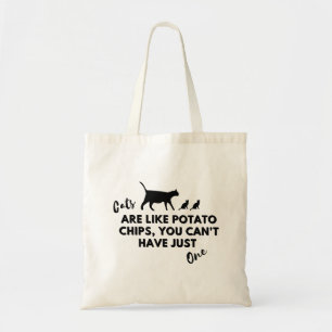 Bolsa Tote Citação de Gatos Engraçada: Gatos são como Batatas