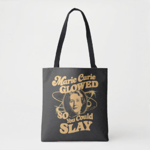 Bolsa Tote Citação de Marie Curie Brilhou para Você Conquista