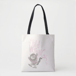 Bolsa Tote Citação de Onde as Coisas Selvagens São - Rosa