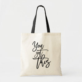 Bolsa Tote Citação de Script Preto Elegante Que Você Recebeu