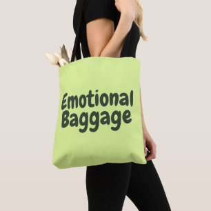 Bolsa Tote Citação Divertida de Bagagem Emocional