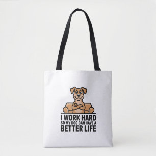 Bolsa Tote Citação Divertida de Cachorro Mimado Ilustração So