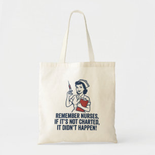 Bolsa Tote Citação Divertida de Enfermagem Registrada Vintage