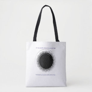 Bolsa Tote Citação do Abismo de Nietzsche Minimalista Filosof