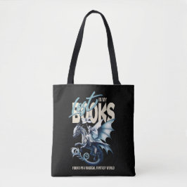 Bolsa Tote Citação do amante do livro Dragon e Fairy & Fantas