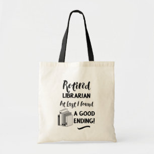 Bolsa Tote Citação do Funny Bibliotecário Reformado