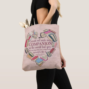 Bolsa Tote Citação do namorados Elegante do Livro Lover Shake