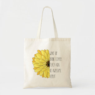 Bolsa Tote Citação do Professor de Girassol
