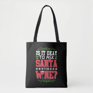 Bolsa Tote Citação do vinho tinto de Natal