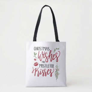 Bolsa Tote Citação dos votos e dos beijos de Natal