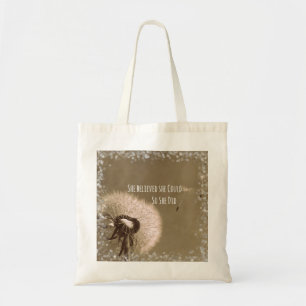 Bolsa Tote Citação: Ela acreditava que poderia, assim o fez