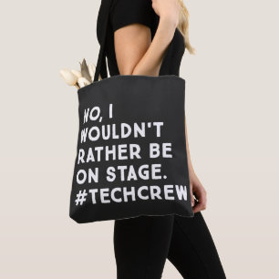 Bolsa Tote Citação engraçada da vida de gerente de palco e eq