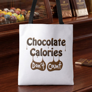 Bolsa Tote Citação engraçada de amizade e obsessão por chocol