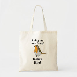 Bolsa Tote Citação Engraçada do Pássaro Robin