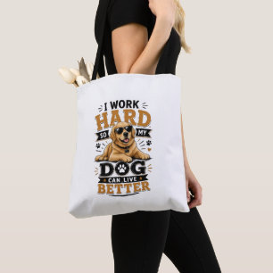 Bolsa Tote Citação Engraçada Eu Trabalho Duro Para Que Meu Ca