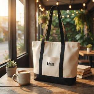 Bolsa Tote Citação engraçada humor minimalista preto e branco