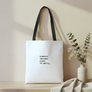 Bolsa Tote Citação engraçada humor tipografia inspiradora