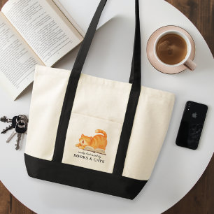 Bolsa Tote Citação engraçada para amantes de gatos ruivos e l