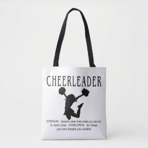 Bolsa Tote Citação inspiradora do Cheerleader