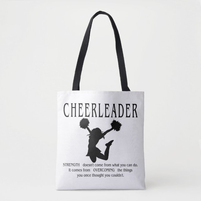 Bolsa Tote Citação inspiradora do Cheerleader (Frente)