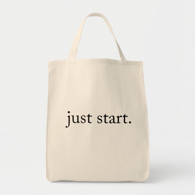 Bolsa Tote Citação Inspiradora Minimalista (Frente)