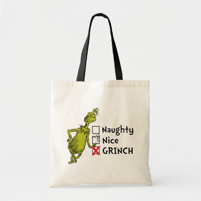 Bolsa Tote Citação Malvada, Boa ou do Grinch (Frente)