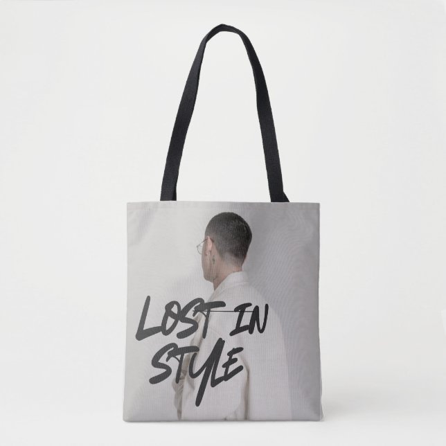 Bolsa Tote Citação Mínima de Moda (Frente)