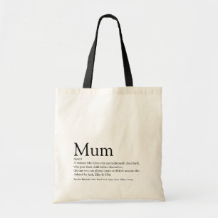 Bolsa Tote Citação Moderna de Definição da Melhor Mãe do Mund