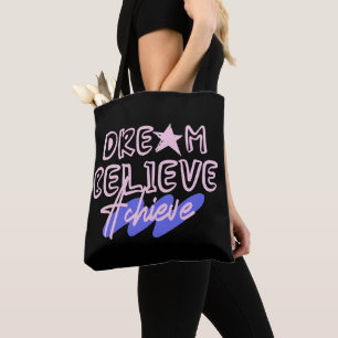 Bolsa Tote Citação Motivacional Sonhe Acredite Alcance