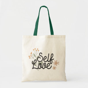 Bolsa Tote Citação Positiva de Amor Próprio