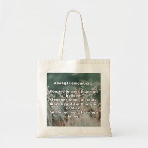 Bolsa Tote Citação Positiva de Encorajamento Empath