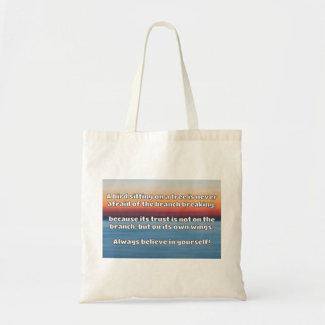 Bolsa Tote Citação Positiva de Encorajamento Empath (Frente)