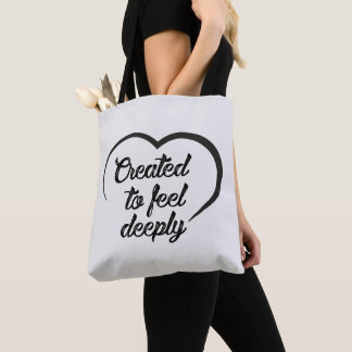 Bolsa Tote Citação Romântica de Amor Profundo - Criada para S