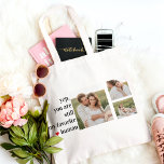 Bolsa Tote Citação Romântica de Foto do Casal de Colagem Mode<br><div class="desc">Citação Romântica de Foto do Casal de Colagem Moderna</div>