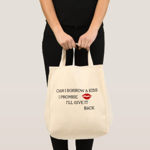 Bolsa Tote Citação Romântica Engraçada