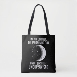 Bolsa Tote Citação Wiccan de Bruxa Pagan de Lua
