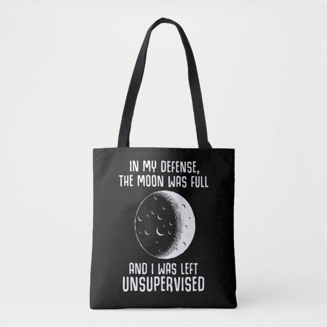 Bolsa Tote Citação Wiccan de Bruxa Pagan de Lua (Frente)