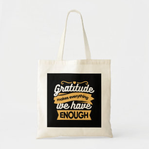 Bolsa Tote Citações da Tipografia de Gratidão Inspiradora