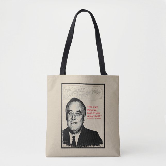 Bolsa Tote Citações de Franklin D. Roosevelt (Frente)