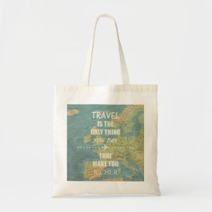 Bolsa Tote Citações de inspiração de um viagem