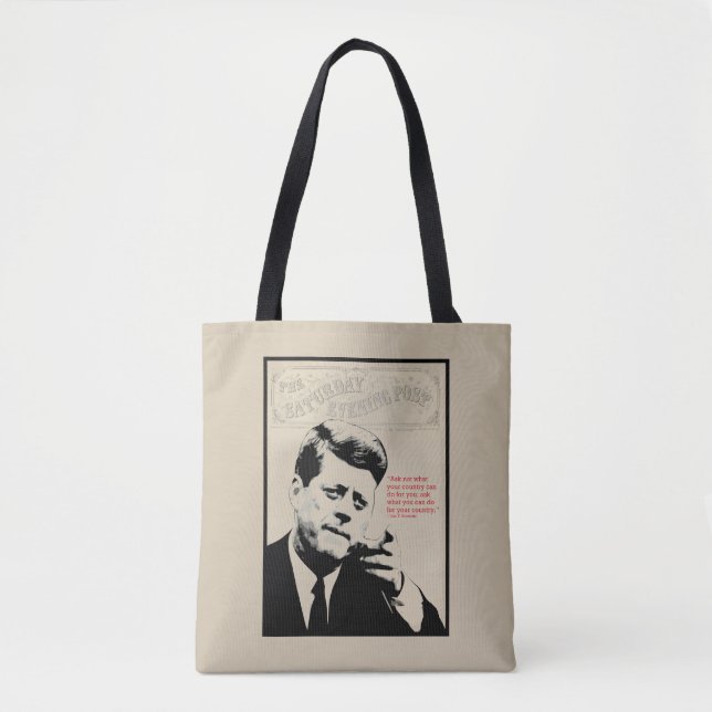 Bolsa Tote Citações de John F. Kennedy (Frente)