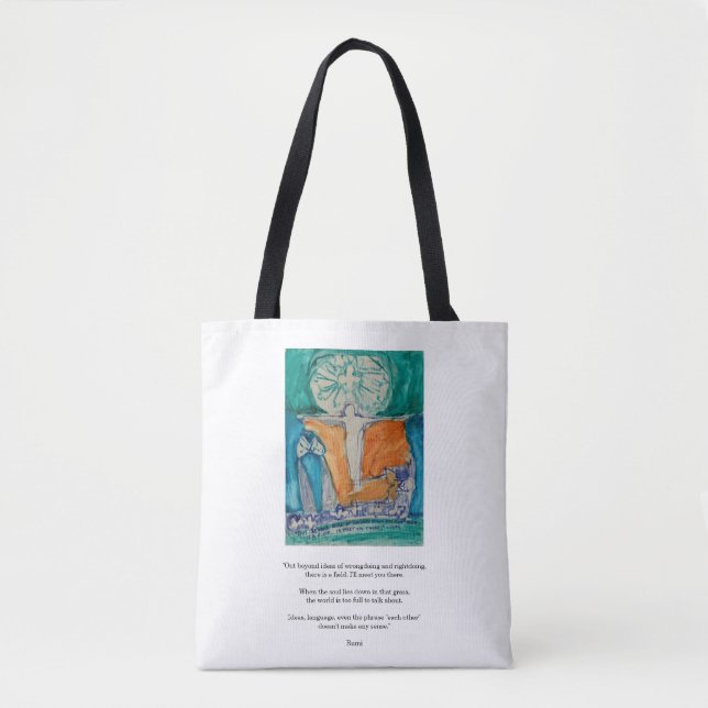 Bolsa Tote Citações de Rumi (Frente)