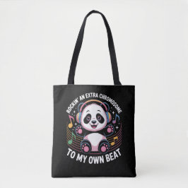 Bolsa Tote Citações engraçadas de Panda Fofo
