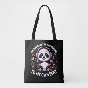 Bolsa Tote Citações engraçadas de Panda Fofo