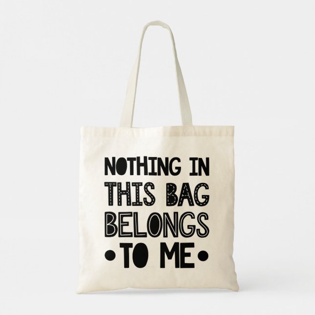 Bolsa Tote Citações engraçadas de tipografia moderna (Verso)