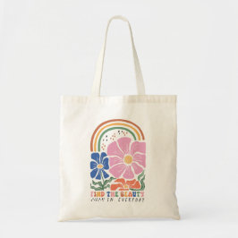 Bolsa Tote Citações Florais Boho