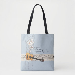 Bolsa Tote Cite Onde As Palavras Falham Música Fala Ombro